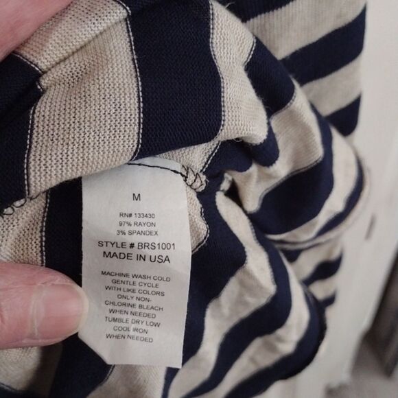 Rags & Couture Light Weight Open waterfall Duster Size M Navy Cardigan - Picture 6 of 7